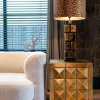 Richmond Interiors Ladenkast Collada 3-laden (Brushed Gold)