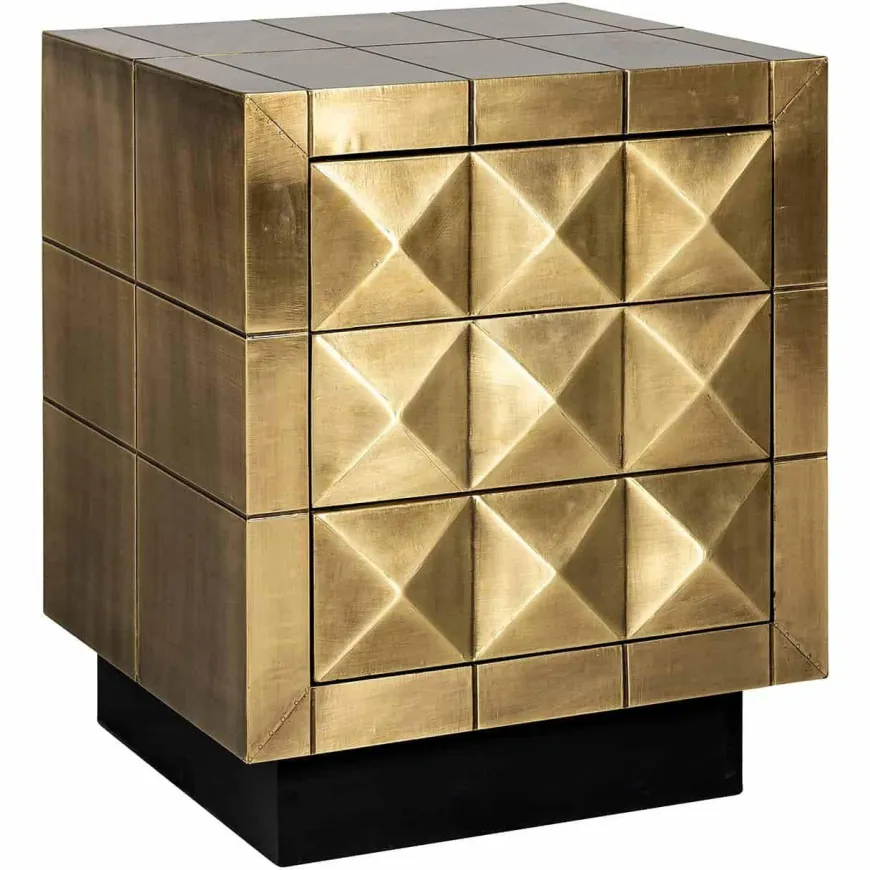 Richmond Interiors Ladenkast Collada 3-laden (Brushed Gold)