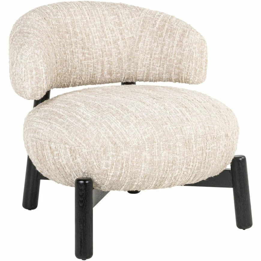 Richmond Interiors Lounge stoel Ornella beige angora