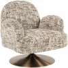 Richmond Interiors Lounge stoel Kagney brown omara swivel