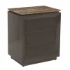 Richmond Interiors Nachtkastje Russo brown 3-drawers