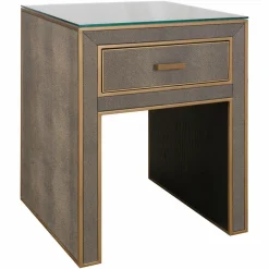 Richmond Interiors Nachtkastje Bloomville brown incl. glass top