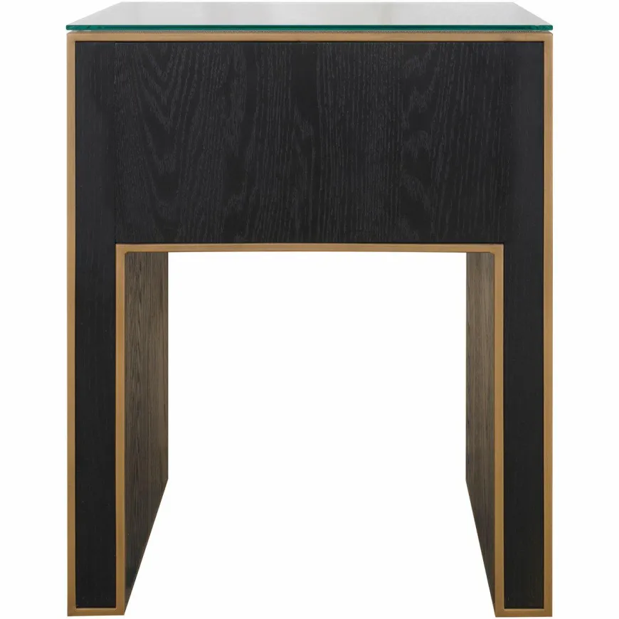 Richmond Interiors Nachtkastje Bloomville brown incl. glass top