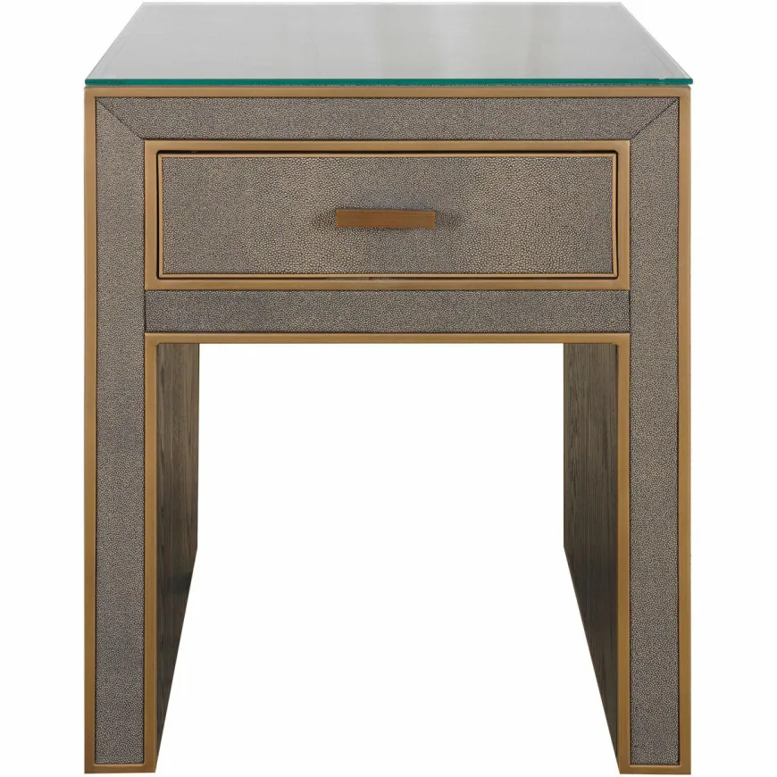 Richmond Interiors Nachtkastje Bloomville brown incl. glass top
