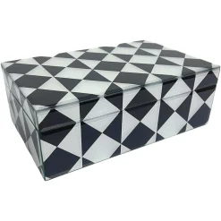 Richmond Interiors Opbergbox Silas klein zwart / wit