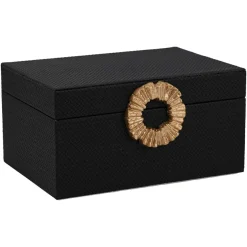 Richmond Interiors Opbergbox Amal groot zwart / goud