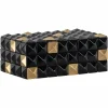 Richmond Interiors Opbergbox Velicia zwart / goud