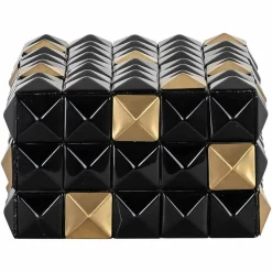 Richmond Interiors Opbergbox Velicia zwart / goud