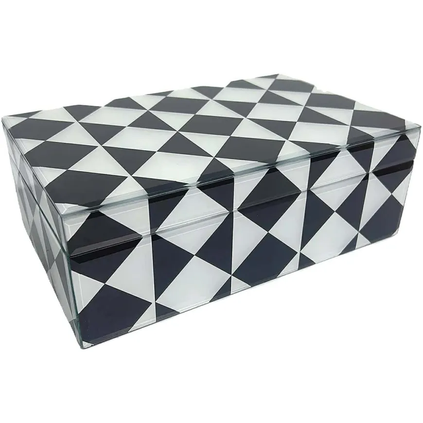 Richmond Interiors Opbergbox Silas groot zwaty / wit