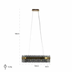 Richmond Interiors Plafondlamp Julio (Brushed Gold)