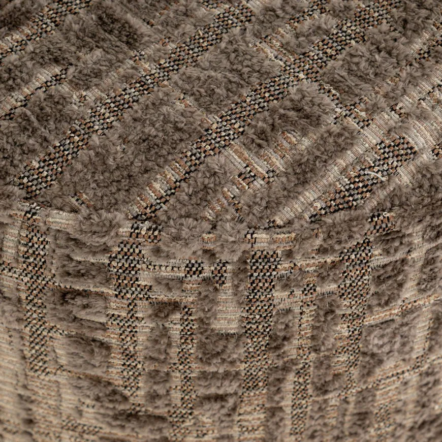 Richmond Interiors Poef & Voetenbank Lexie greige 45Ø