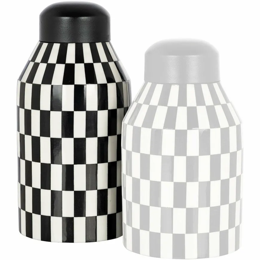 Richmond Interiors Pot Malou groot zwart / wit