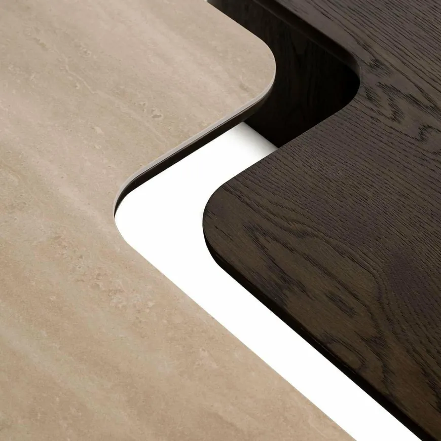 Richmond Interiors Salontafel Nando set van 2 Bruin