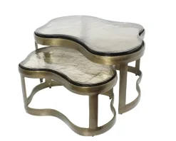 Richmond Interiors Salontafel Fairfield brass antique (Set of 2)