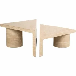 Richmond Interiors Salontafel set Fictus Travertine faux Beige