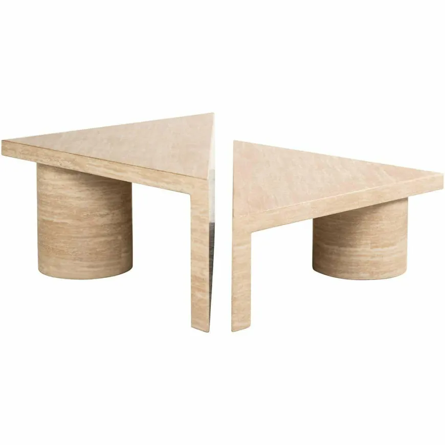 Richmond Interiors Salontafel set Fictus Travertine faux Beige