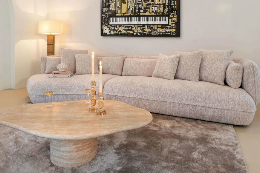Richmond Interiors Salontafel Fictus Travertine faux Beige