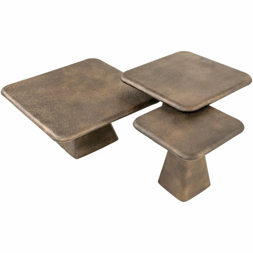Richmond Interiors Salontafel Marlie gold (Set van 3)