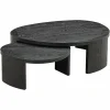 Richmond Interiors Salontafel Navarino set van 2 Dark coffee