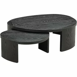 Richmond Interiors Salontafel Navarino set van 2 Dark coffee