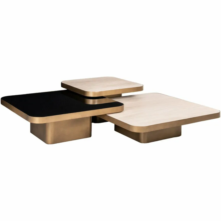 Richmond Interiors Salontafel Cumulus beige (Set van 3)
