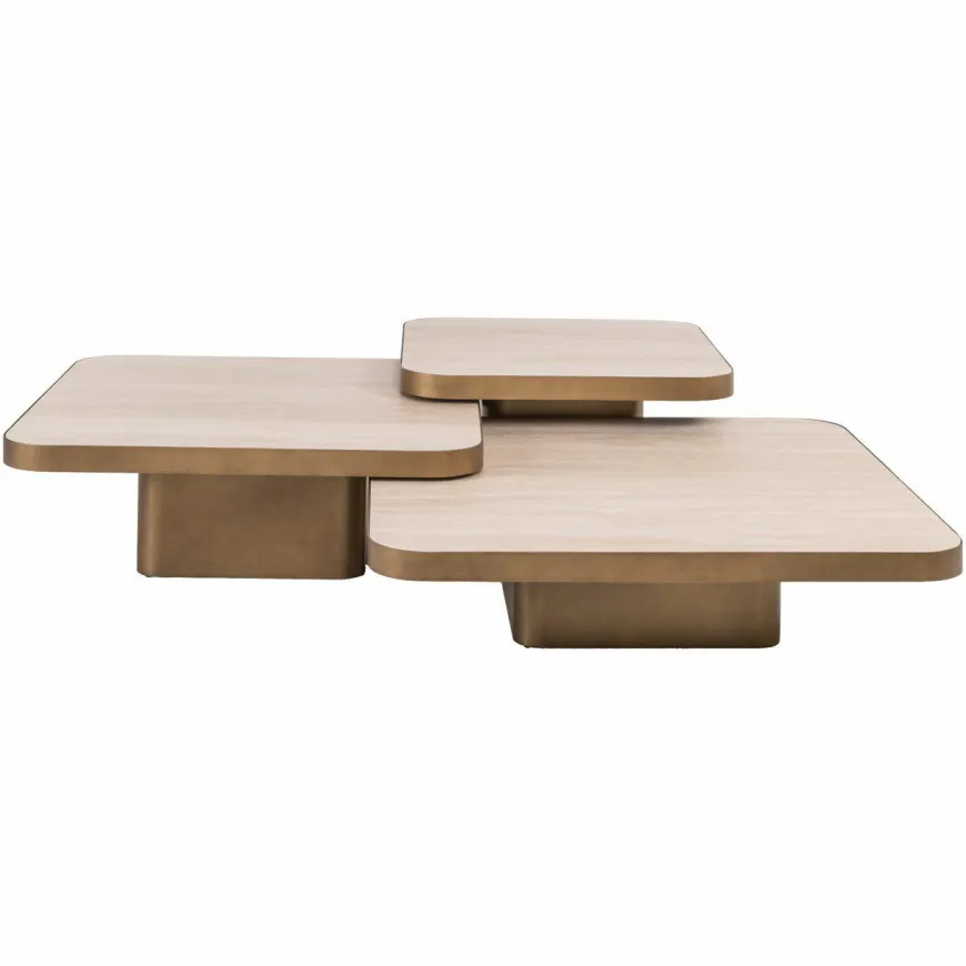 Richmond Interiors Salontafel Cumulus beige (Set van 3)
