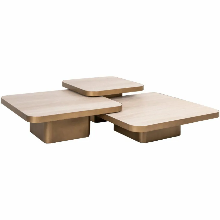 Richmond Interiors Salontafel Cumulus beige (Set van 3)