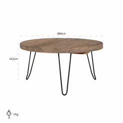 Richmond Interiors Salontafel Preston 8o cm