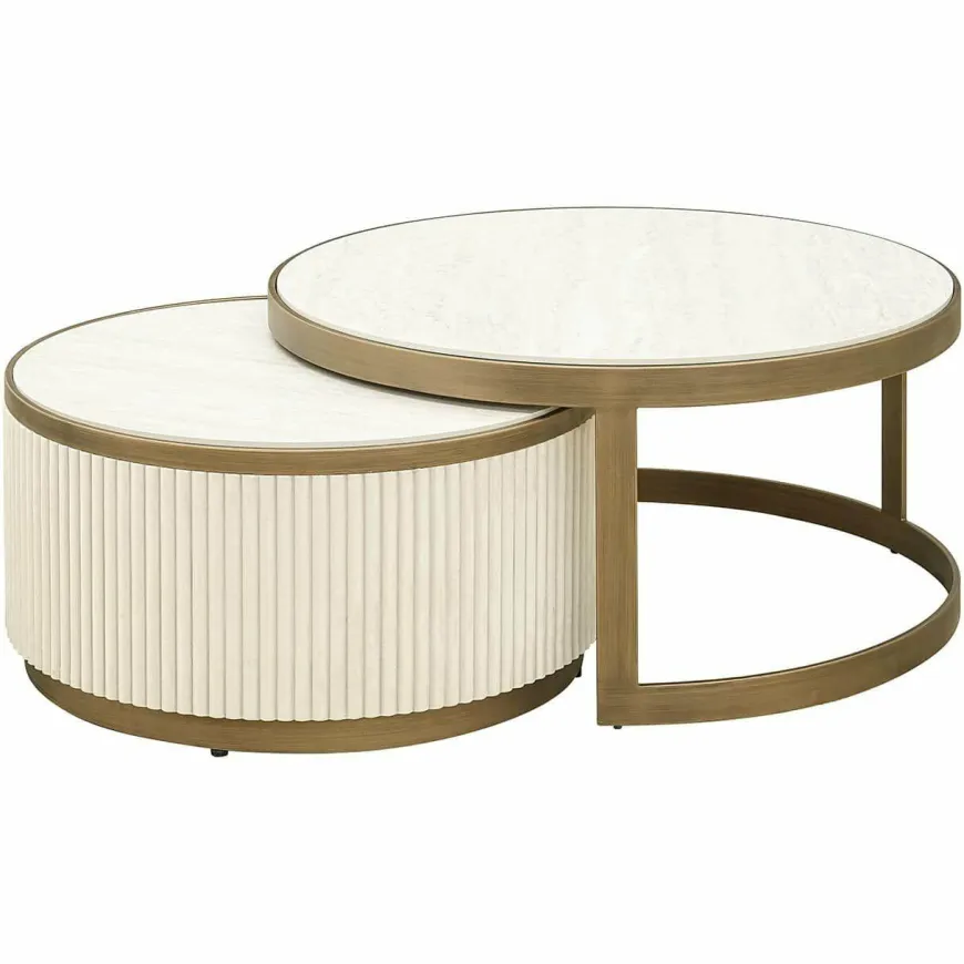 Richmond Interiors Salontafel Tivoli set van 2 Wit