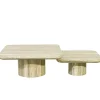 Richmond Interiors Salontafel Denizly grey faux travertine (Set of 2)