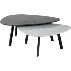 Richmond Interiors Salontafel Trocadero set van 2 (Black/white)