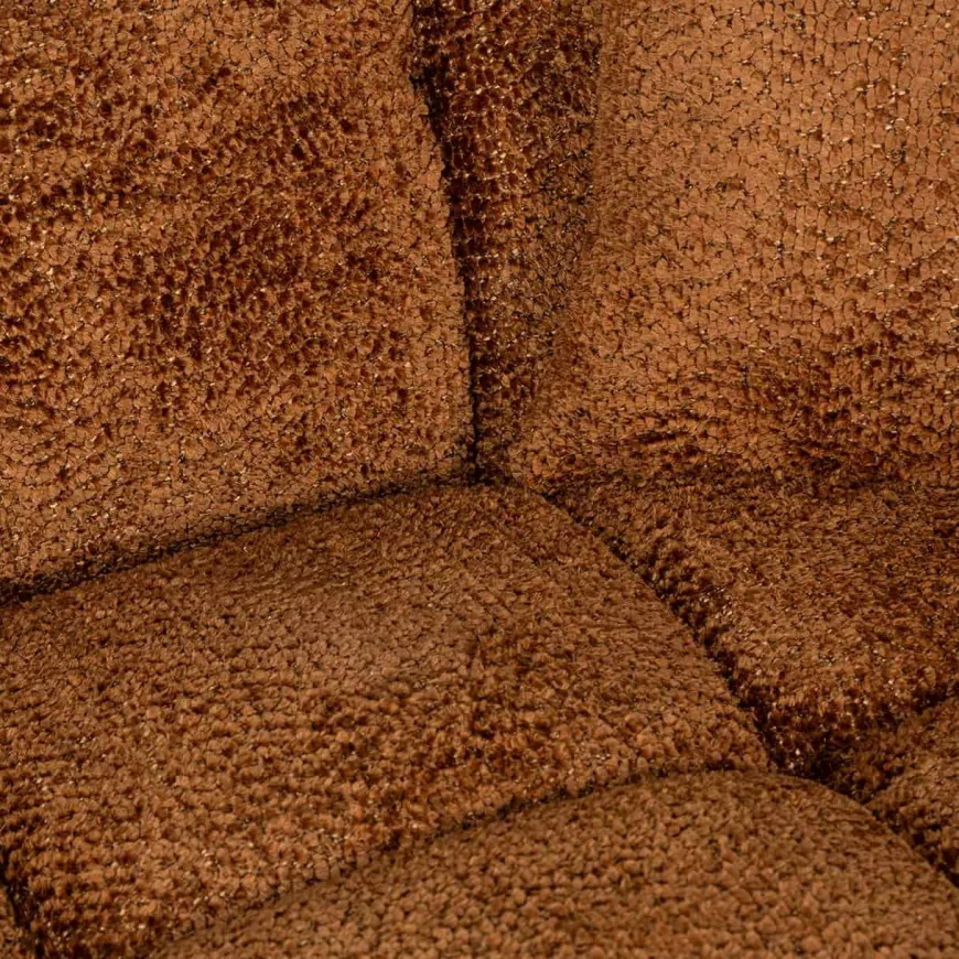Richmond Interiors Sofa Cube 3-zits + lounge links Be Lovely 603 Cinnamon