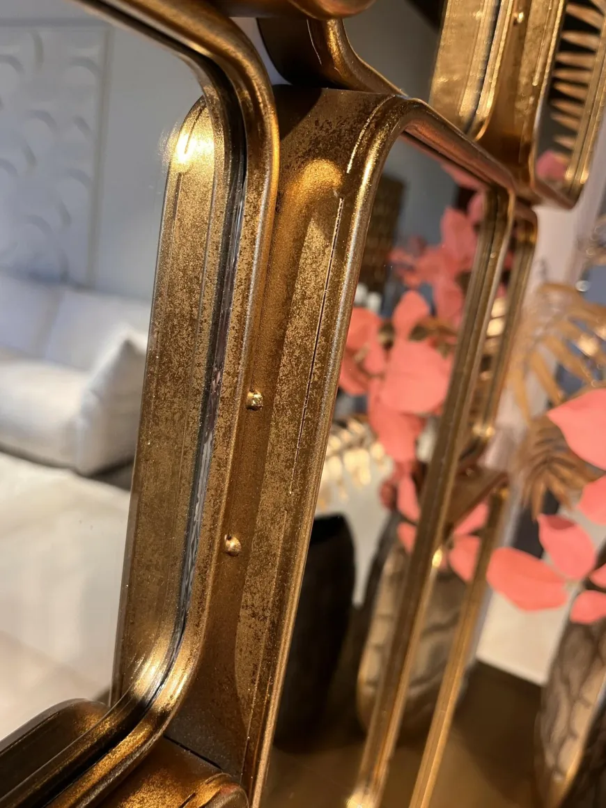 Richmond Interiors Spiegel Birche met 16 spiegels (Goud)