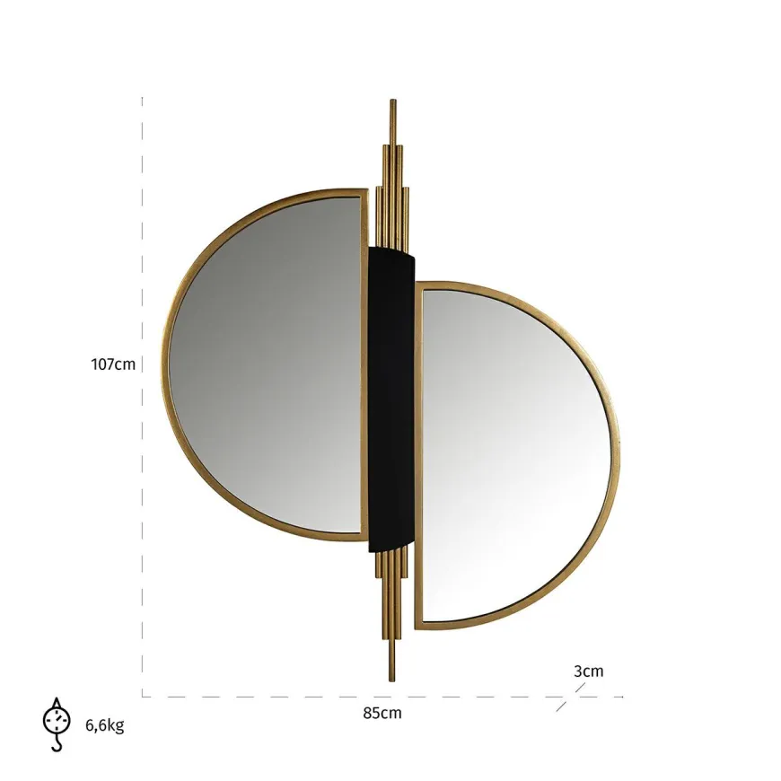 Richmond Interiors Spiegel Adelyn (Brushed Gold)