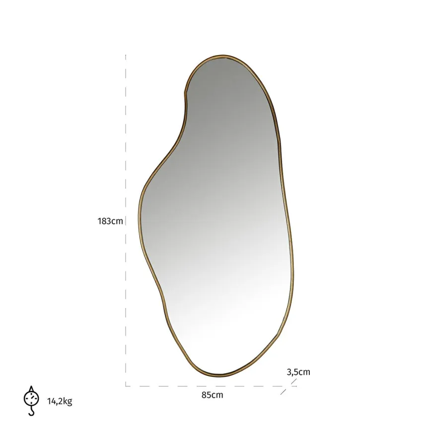 Richmond Interiors Spiegel Alton (Brushed Gold)