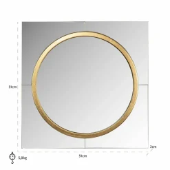 Richmond Interiors Spiegel Briana rond goud Goud