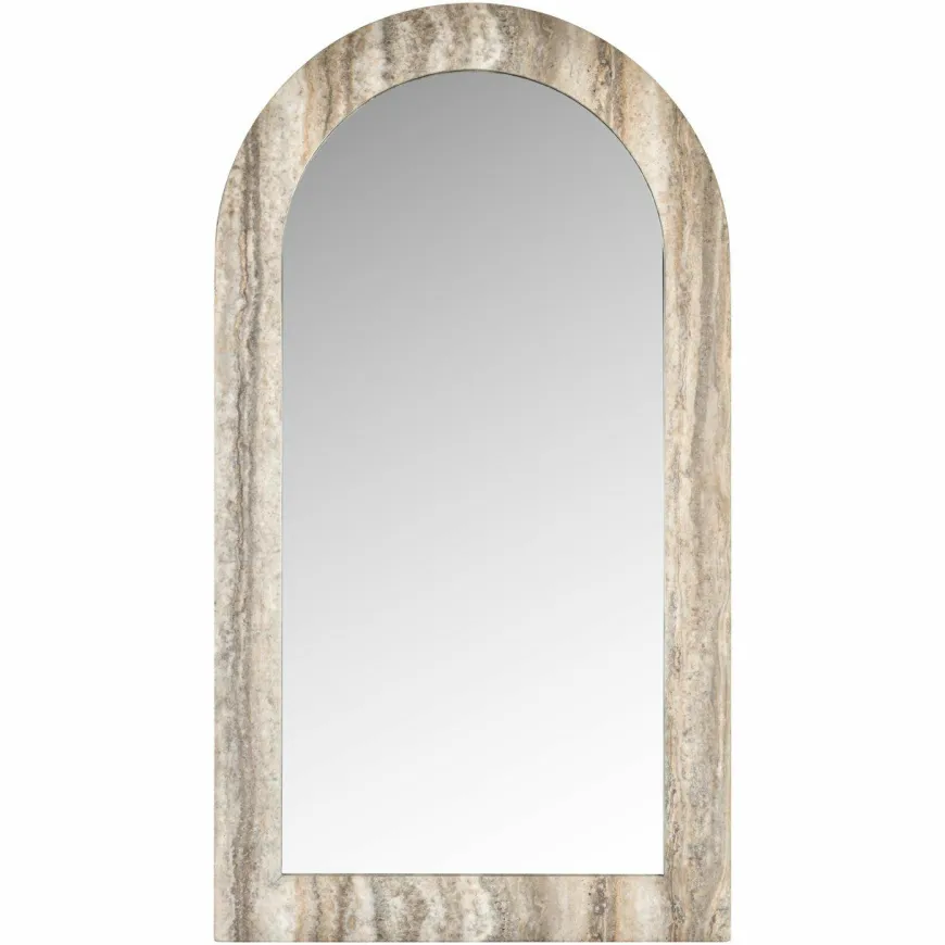 Richmond Interiors Spiegel Calvo grey faux travertine