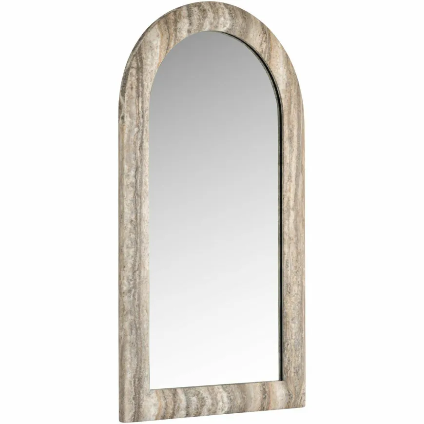 Richmond Interiors Spiegel Calvo grey faux travertine