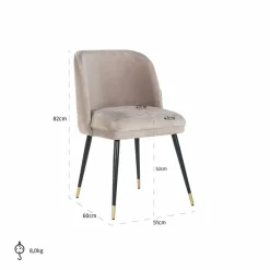Richmond Interiors Stoel Alicia khaki velvet