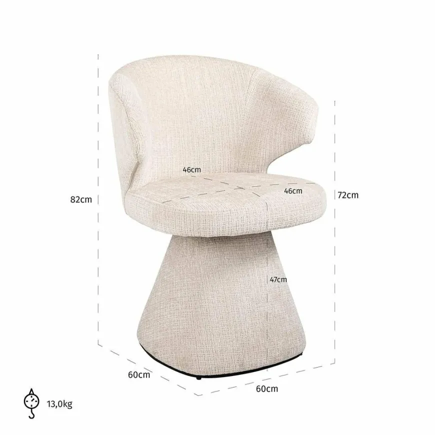 Richmond Interiors Stoel Gatsbi beige chenille