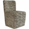 Richmond Interiors Stoel Lorain met wieltjes greige dalia
