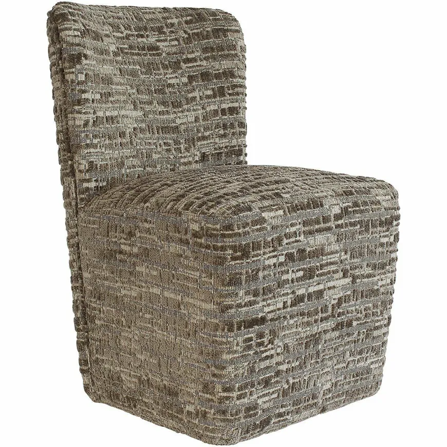 Richmond Interiors Stoel Lorain met wieltjes greige dalia