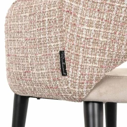 Richmond Interiors Stoel Giovanna Be trendy 1673 rose - Khaki velvet