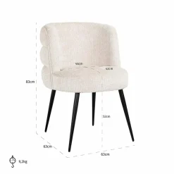 Richmond Interiors Stoel Stella beige chenille