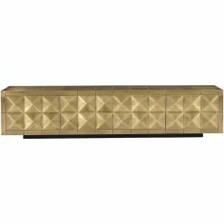 Richmond Interiors TV dressoir Collada 4-doors geborsteld goud