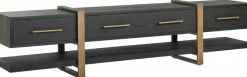 Richmond Interiors TV-dressoir Cambon 3-laden (Dark coffee)