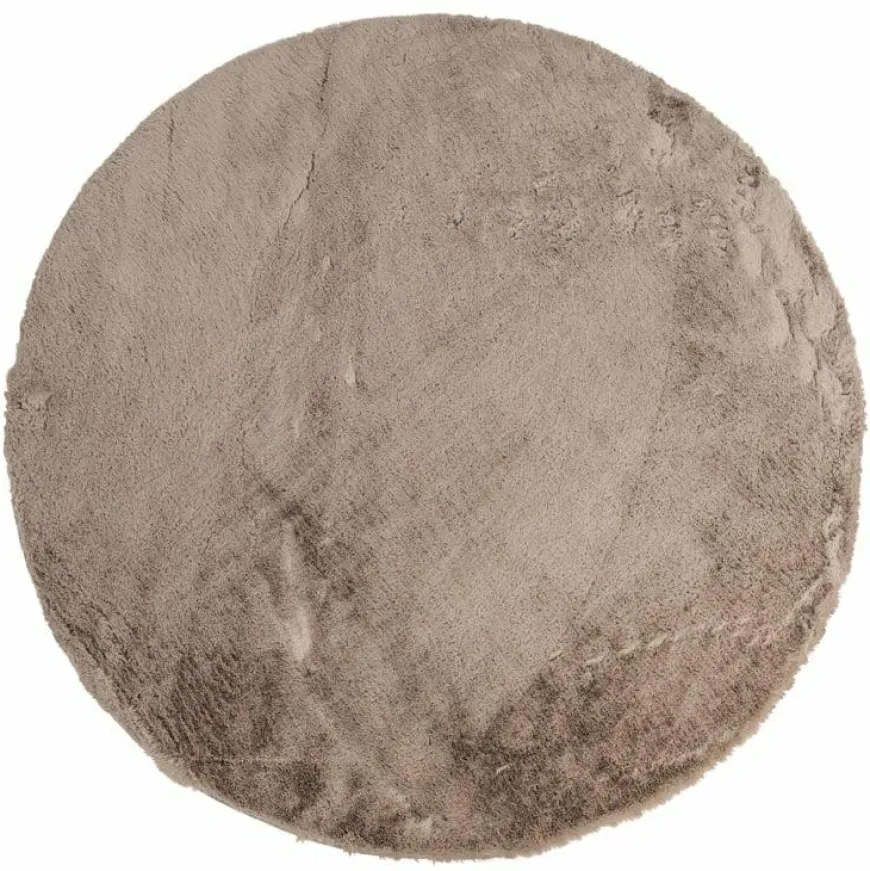 Richmond Interiors Vloerkleed Saifo furry 160Ø Zand
