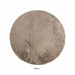 Richmond Interiors Vloerkleed Saifo furry 160Ø Zand