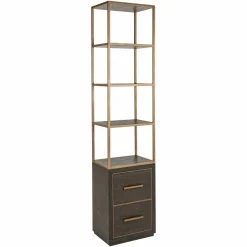 Richmond Interiors Wandkast Carter brown small 2-drawers