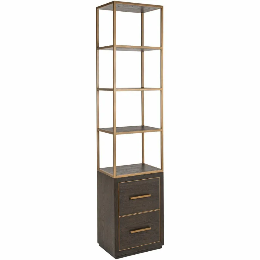 Richmond Interiors Wandkast Carter brown small 2-drawers
